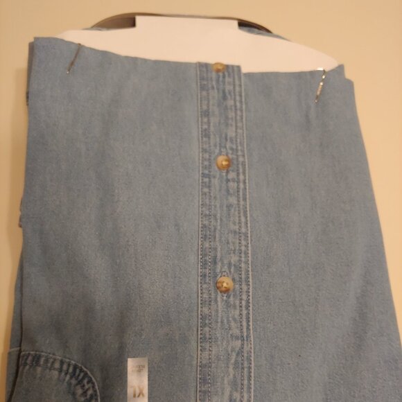 Croft & Barrow Button Down Long Sleeve Denim Shirt - Picture 3 of 3